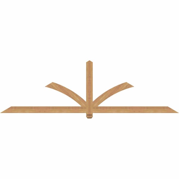 Ekena Millwork Redmond Smooth Timber Gable Bracket, Western Red Cedar, 96"W x 28"H x 1 1/2"D x 3 1/2"F, 7/12 Pitch GBW096X28X0204RED00SWR - main